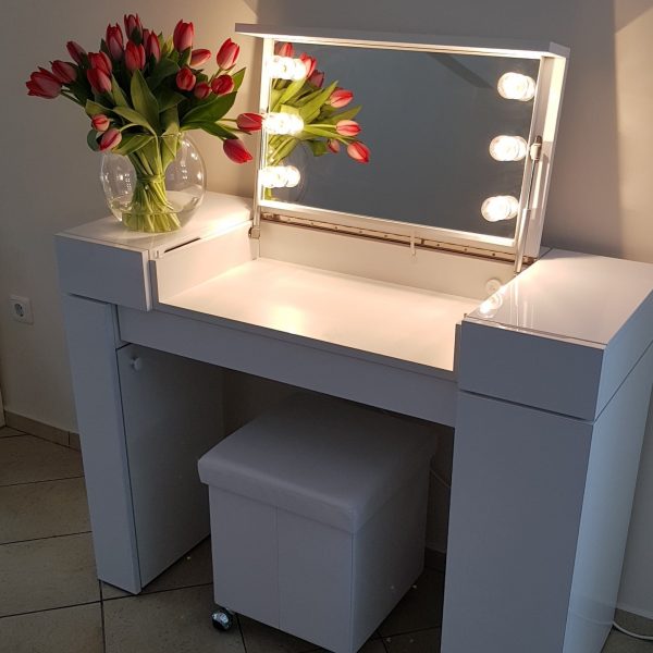 "This beauty table with lighting has delighted me for a long time. It is convenient to load jewelry and a hair dryer on it, there is plenty of room for cosmetics and various bottles." - SILVIJA
